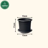  Chậu nhựa trồng cây VIETPOT, size 13x11, trơn, chính hãng, kiếng lá hoa, sen đá, bàn làm việc 