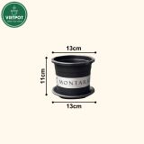  Chậu nhựa trồng cây VIETPOT, size nhỏ 13x11cm, MONTARIO, trồng kiểng lá hoa, để bàn, sân vườn 
