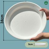  Đĩa nhựa mỏng nhẹ lót chậu cây VIETPOT, màu trắng, cây cảnh, trang trí nhà vườn, ban công 