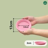  Đĩa nhựa mỏng nhẹ lót chậu cây VIETPOT, màu hồng, cây cảnh, trang trí nhà vườn, ban công 