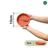  Đĩa nhựa mỏng nhẹ lót chậu cây VIETPOT, màu cam, cây cảnh, trang trí nhà vườn, ban công 