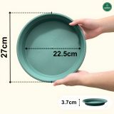  Đĩa nhựa mỏng nhẹ lót chậu cây VIETPOT, màu xanh, cây cảnh, trang trí nhà vườn, ban công 