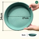  Đĩa nhựa mỏng nhẹ lót chậu cây VIETPOT, màu xanh, cây cảnh, trang trí nhà vườn, ban công 