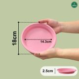  Đĩa nhựa mỏng nhẹ lót chậu cây VIETPOT, màu hồng, cây cảnh, trang trí nhà vườn, ban công 