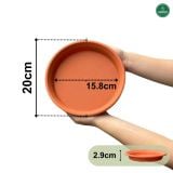  Đĩa nhựa mỏng nhẹ lót chậu cây VIETPOT, màu cam, cây cảnh, trang trí nhà vườn, ban công 