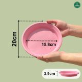  Đĩa nhựa mỏng nhẹ lót chậu cây VIETPOT, màu hồng, cây cảnh, trang trí nhà vườn, ban công 