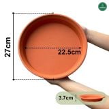  Đĩa nhựa mỏng nhẹ lót chậu cây VIETPOT, màu cam, cây cảnh, trang trí nhà vườn, ban công 