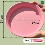  Đĩa nhựa mỏng nhẹ lót chậu cây VIETPOT, màu hồng, cây cảnh, trang trí nhà vườn, ban công 