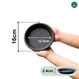  Đĩa nhựa mỏng nhẹ lót chậu cây VIETPOT, màu đen, cây cảnh, trang trí nhà vườn, ban công 