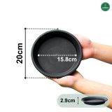  Đĩa nhựa mỏng nhẹ lót chậu cây VIETPOT, màu đen, cây cảnh, trang trí nhà vườn, ban công 