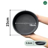  Đĩa nhựa mỏng nhẹ lót chậu cây VIETPOT, màu đen, cây cảnh, trang trí nhà vườn, ban công 