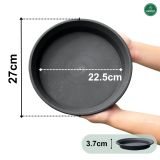  Đĩa nhựa mỏng nhẹ lót chậu cây VIETPOT, màu đen, cây cảnh, trang trí nhà vườn, ban công 