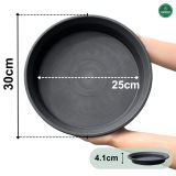  Đĩa nhựa mỏng nhẹ lót chậu cây VIETPOT, màu đen, cây cảnh, trang trí nhà vườn, ban công 