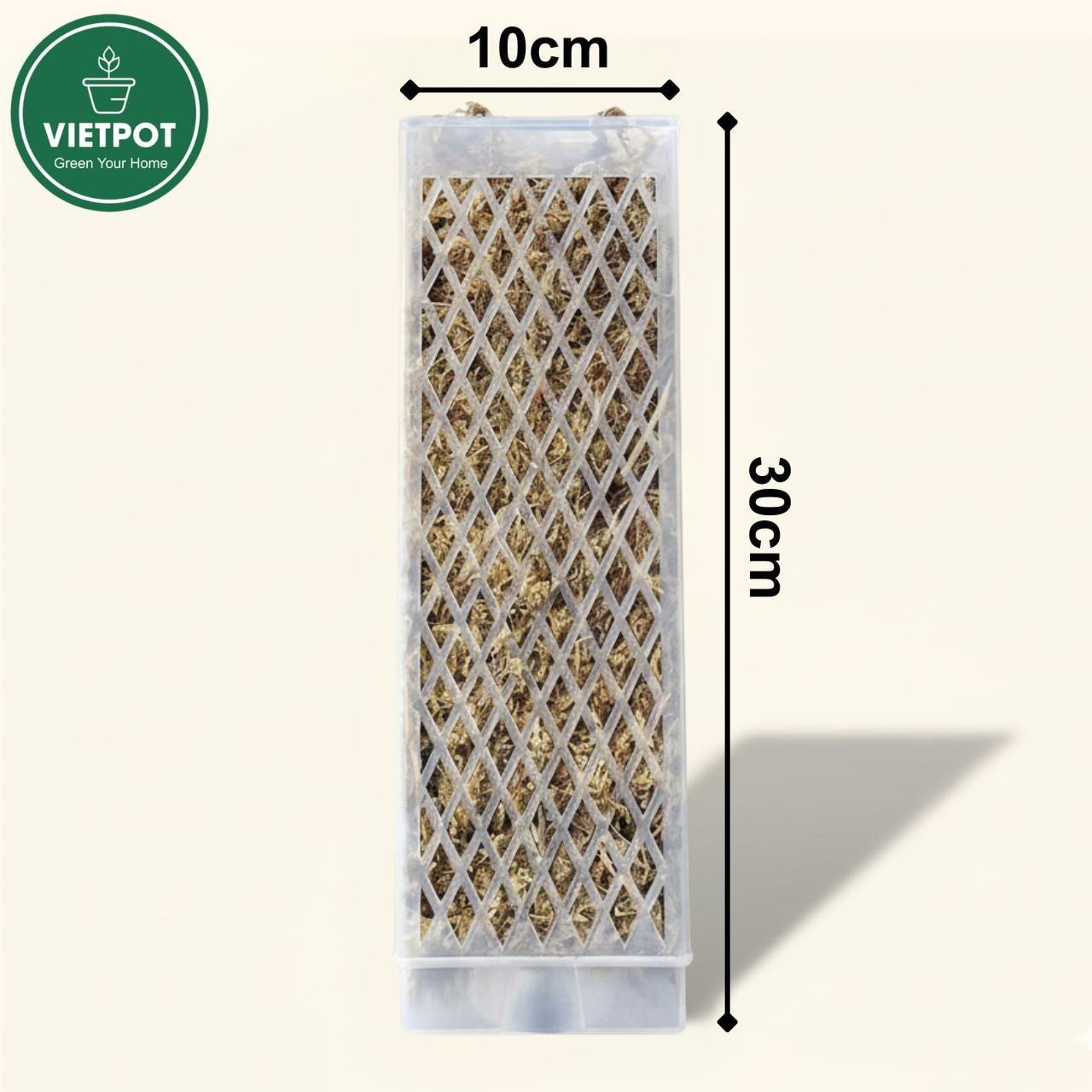  Trụ rêu bán nguyệt cao cấp VIETPOT, Size 30x10cm, hỗ trợ rễ phát triển, cây kiểng lá, kiểng lá leo. 