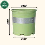  Chậu Nhựa Trồng Cây VIETPOT, xanh Mint MONTARIO, kiểng lá, hoa hồng, để bàn,ban công,sân vườn 