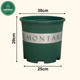  Chậu nhựa trồng cây VIETPOT, màu xanh MONTARIO, để ban công, sân vườn, trồng các loại cây hoa. 