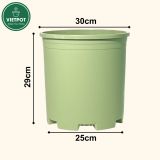  Chậu nhựa trồng cây VIETPOT, xanh Mint Trơn, trồng kiểng lá hoa hồng, để bàn, ban công sân vườn. 