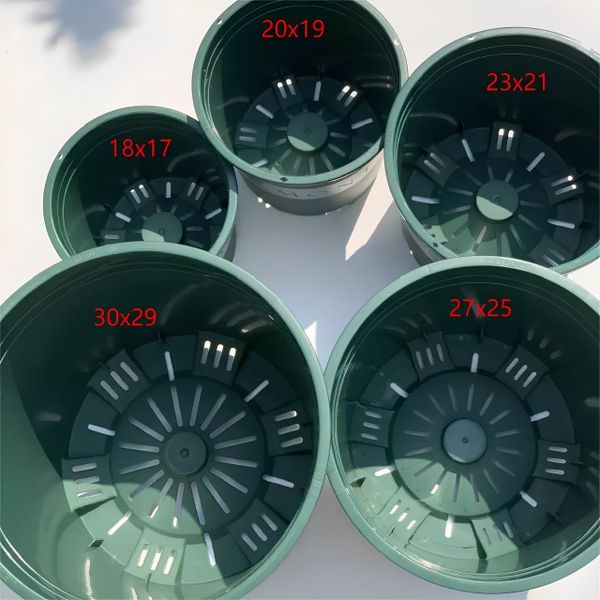  Chậu nhựa trồng cây VIETPOT, màu xanh, hoa văn Sweet Home, trồng hoa kiểng lá, để nhà, sân vườn. 
