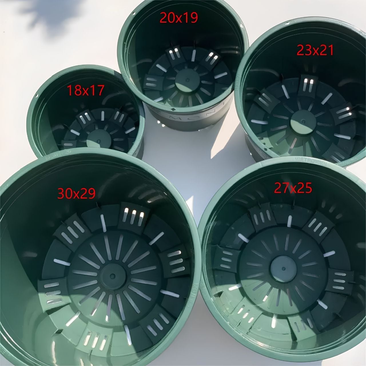  Chậu nhựa trồng cây VIETPOT, màu xanh, hoa văn Sweet Home, trồng hoa kiểng lá, để nhà, sân vườn. 