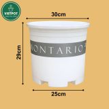  Chậu Nhựa Trồng Cây VIETPOT, màu trắng MONTARIO, kiểng lá, hoa hồng, để bàn, ban công,sân vườn 