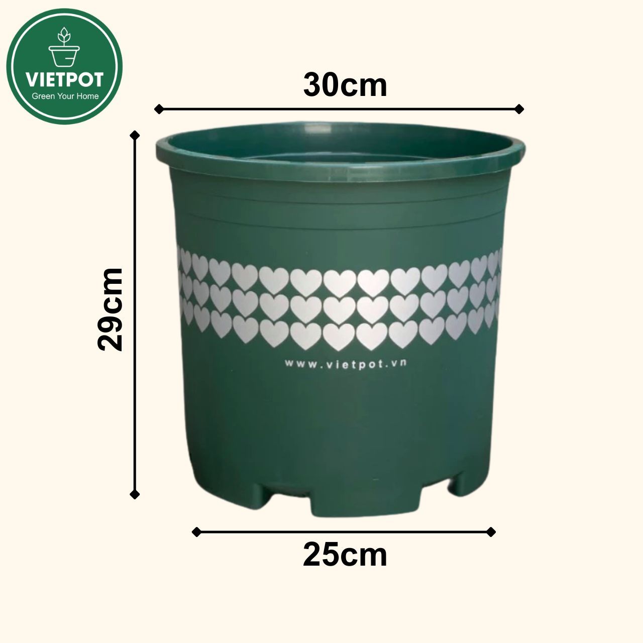  Chậu nhựa trồng cây VIETPOT, màu xanh tim, trồng kiểng lá, hoa hồng, trang trí ban công, sân vườn. 