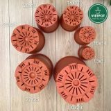  Chậu nhựa trồng cây VIETPOT, màu cam đất MONTARIO, trồng hoa kiểng, hoa hồng, ban công, vườn 