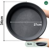  Đĩa nhựa mỏng nhẹ lót chậu cây VIETPOT, màu đen, cây cảnh, trang trí nhà vườn, ban công 