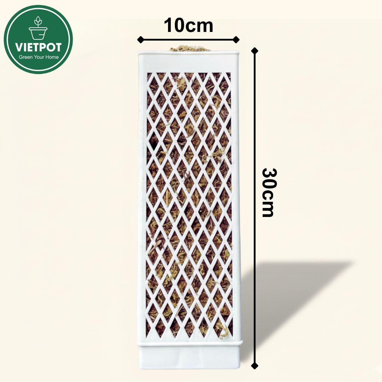  Trụ rêu bán nguyệt cao cấp VIETPOT, Size 30x10cm, hỗ trợ rễ phát triển, cây kiểng lá, kiểng lá leo. 