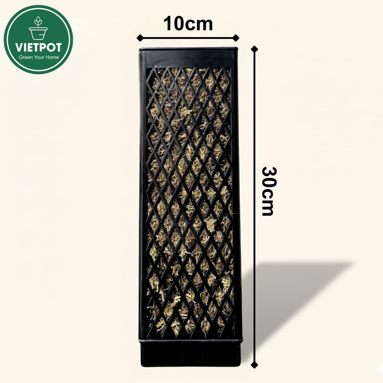  Trụ rêu bán nguyệt cao cấp VIETPOT, Size 30x10cm, hỗ trợ rễ phát triển, cây kiểng lá, kiểng lá leo. 