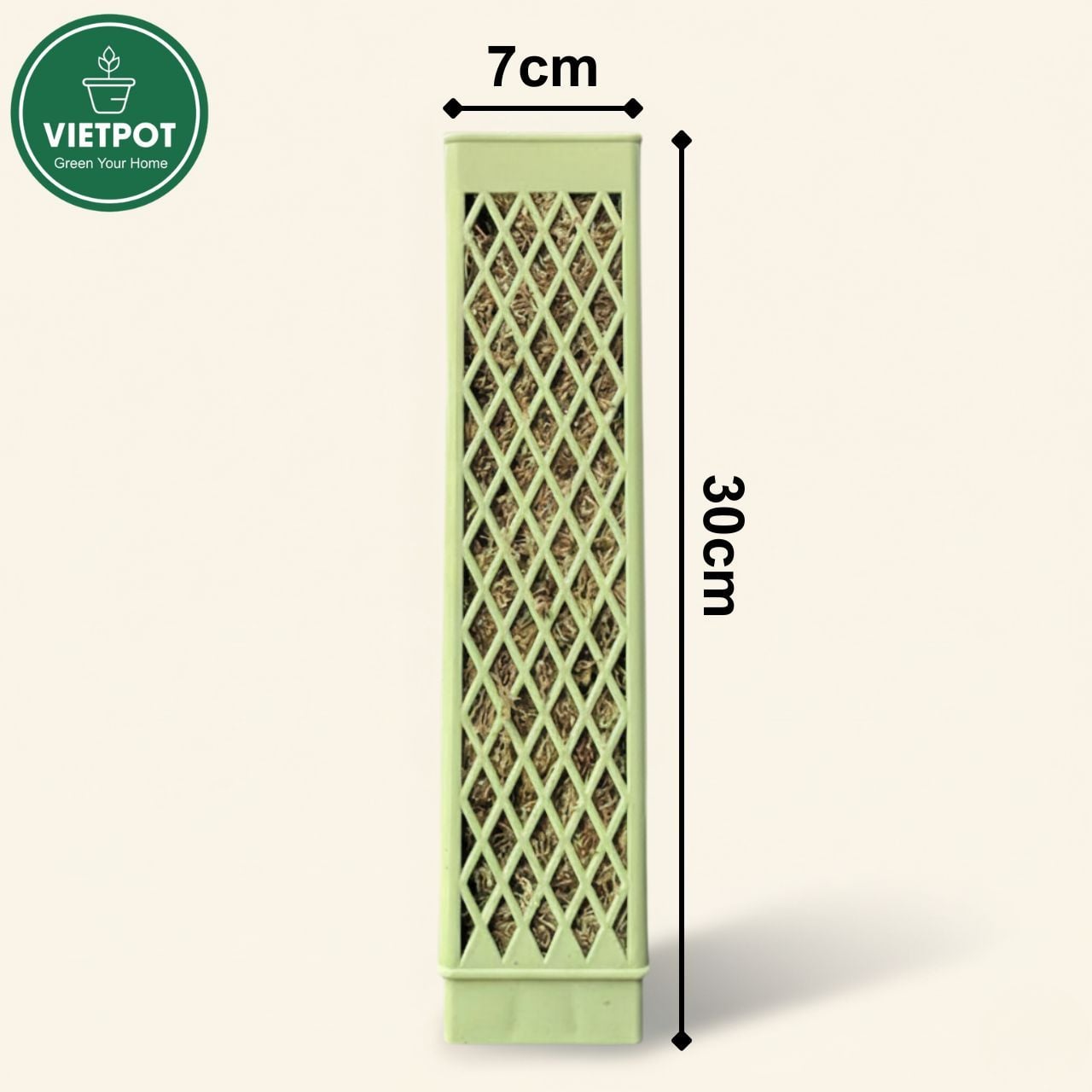  Trụ rêu bán nguyệt cao cấp VIETPOT, 30x7cm, hỗ trợ rễ phát triển, cho cây kiểng lá, kiểng lá leo 