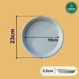  Đĩa nhựa mỏng nhẹ lót chậu cây VIETPOT, màu xám, cây cảnh, trang trí nhà vườn, ban công 