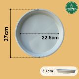  Đĩa nhựa mỏng nhẹ lót chậu cây VIETPOT, màu xám, cây cảnh, trang trí nhà vườn, ban công 