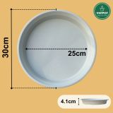  Đĩa nhựa mỏng nhẹ lót chậu cây VIETPOT, màu xám, cây cảnh, trang trí nhà vườn, ban công 