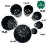  Chậu nhựa trồng cây VIETPOT, màu Đen Tim, trồng hoa kiểng, trang trí ban công, sân vườn, sân thượng 