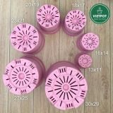  Chậu nhựa trồng cây VIETPOT, màu hồng tim, trồng kiểng lá, hoa hồng, trang trí ban công, sân vườn. 