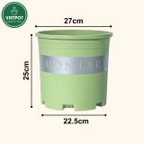  Chậu Nhựa Trồng Cây VIETPOT, xanh Mint MONTARIO, kiểng lá, hoa hồng, để bàn,ban công,sân vườn 