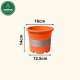  Chậu Nhựa Trồng Cây VIETPOT, size 16x14 Montario, trồng kiểng lá hoa hồng, trang trí sân vườn. 