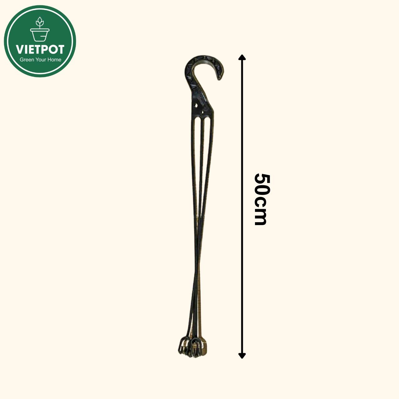  Móc treo chậu nhựa VIETPOT, dài 50cm, treo nhiều loại chậu có vành, lắp ráp dễ dàng, bền bỉ 
