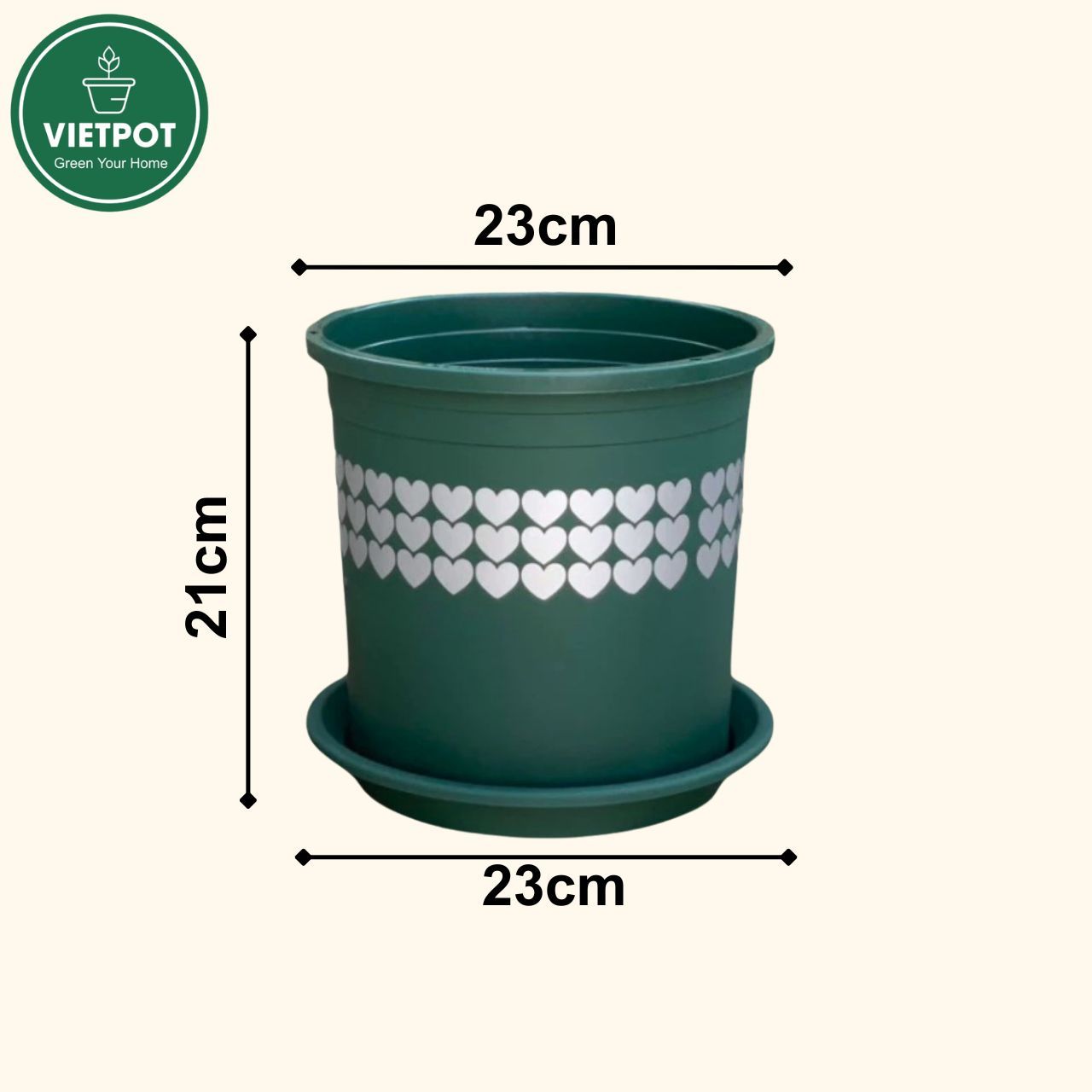  Chậu nhựa trồng cây VIETPOT, màu xanh tim, trồng kiểng lá, hoa hồng, trang trí ban công, sân vườn. 