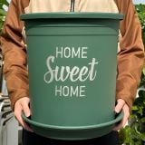  Chậu nhựa trồng cây VIETPOT, màu xanh, hoa văn Sweet Home, trồng hoa kiểng lá, để nhà, sân vườn. 