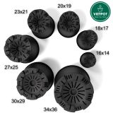  Chậu nhựa trồng cây VIETPOT, màu đen, hoa văn Sweet Home, trồng hoa kiểng lá, để nhà, sân vườn. 