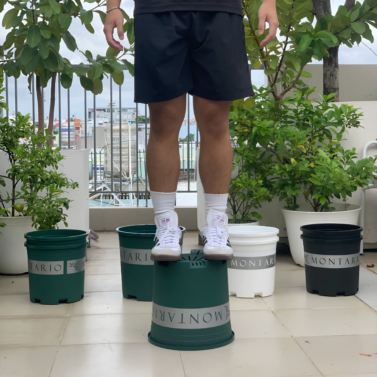  Chậu Nhựa Trồng Cây VIETPOT, màu trắng MONTARIO, kiểng lá, hoa hồng, để bàn, ban công,sân vườn 