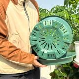  Chậu nhựa trồng cây VIETPOT, màu xanh, hoa văn Sweet Home, trồng hoa kiểng lá, để nhà, sân vườn. 