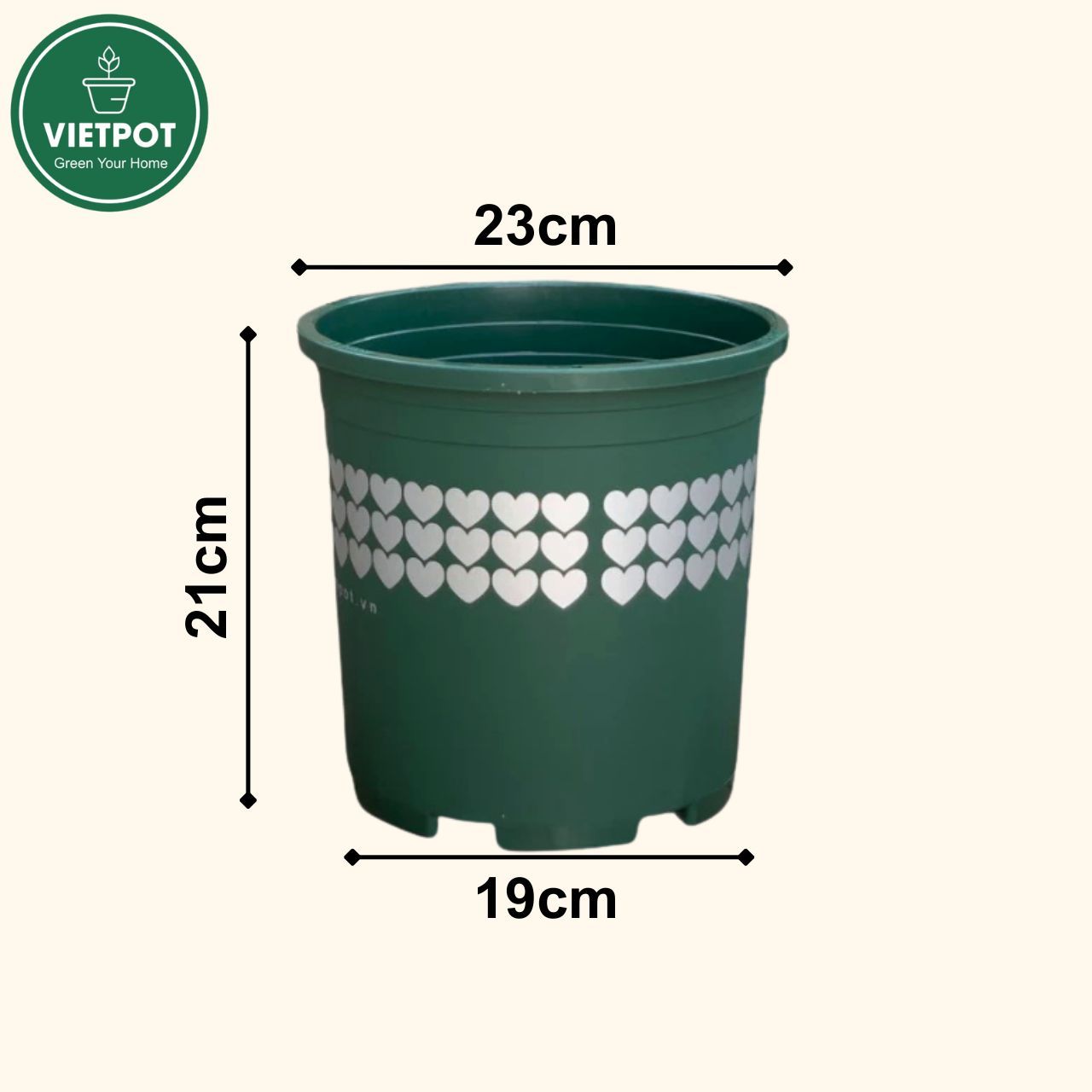  Chậu nhựa trồng cây VIETPOT, màu xanh tim, trồng kiểng lá, hoa hồng, trang trí ban công, sân vườn. 