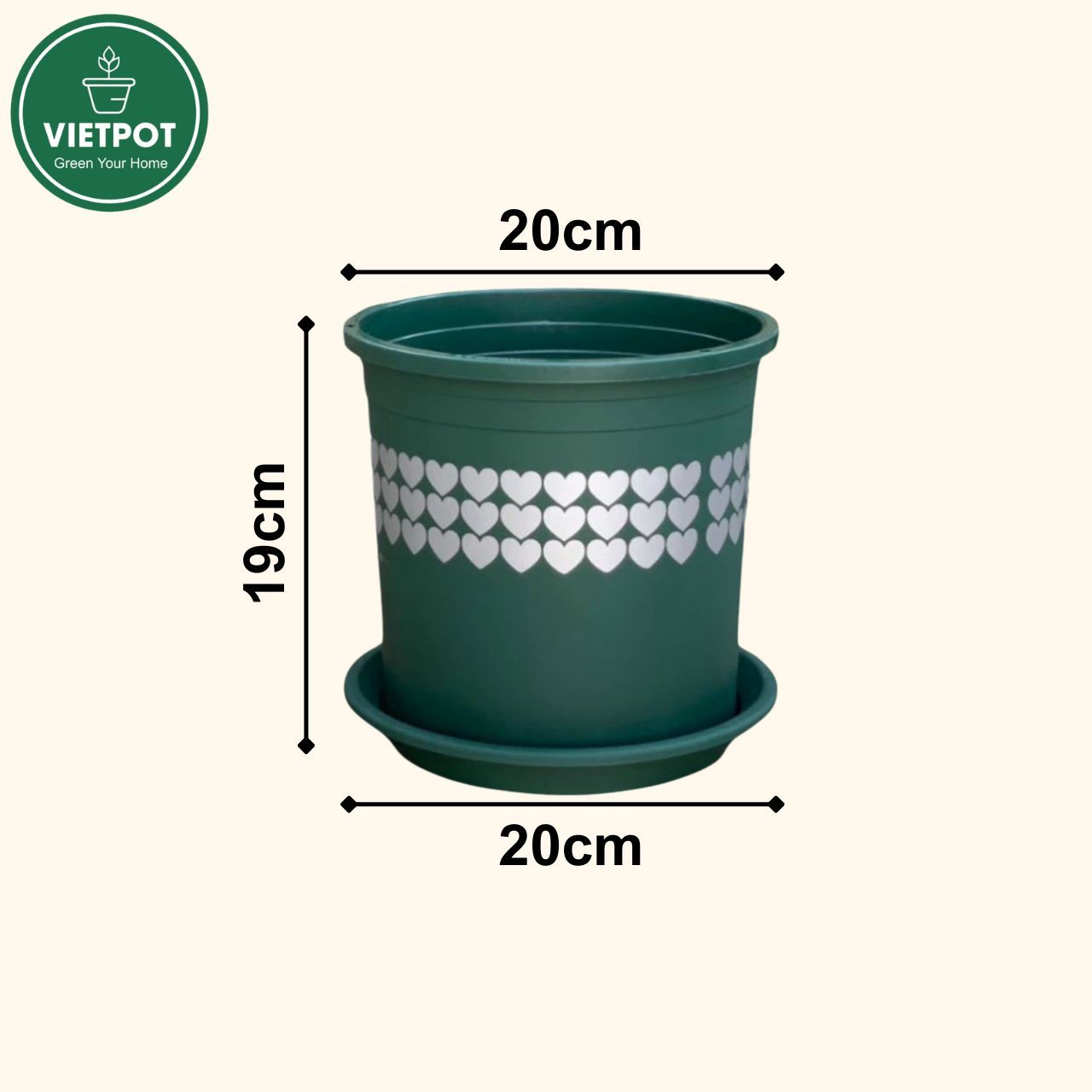  Chậu nhựa trồng cây VIETPOT, màu xanh tim, trồng kiểng lá, hoa hồng, trang trí ban công, sân vườn. 