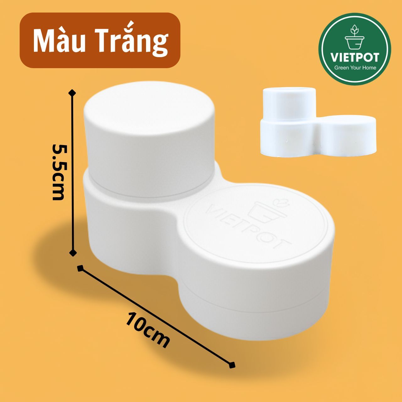  Khớp nối lệch tâm trụ leo kiểng lá VIETPOT, giúp tối ưu hóa không gian, hỗ trợ rễ cây phát triển. 