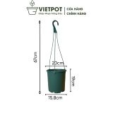  Chậu nhựa treo ban công VIETPOT, trơn, chính hãng, cây kiểng, cây hoa, trang trí sân vườn. 