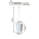  Chậu nhựa treo ban công VIETPOT, trơn, chính hãng, cây kiểng, cây hoa, trang trí sân vườn. 