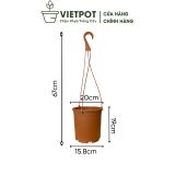  Chậu nhựa treo ban công VIETPOT, trơn, chính hãng, cây kiểng, cây hoa, trang trí sân vườn. 