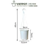  Chậu nhựa treo ban công VIETPOT, trơn, chính hãng, cây kiểng, cây hoa, trang trí sân vườn. 